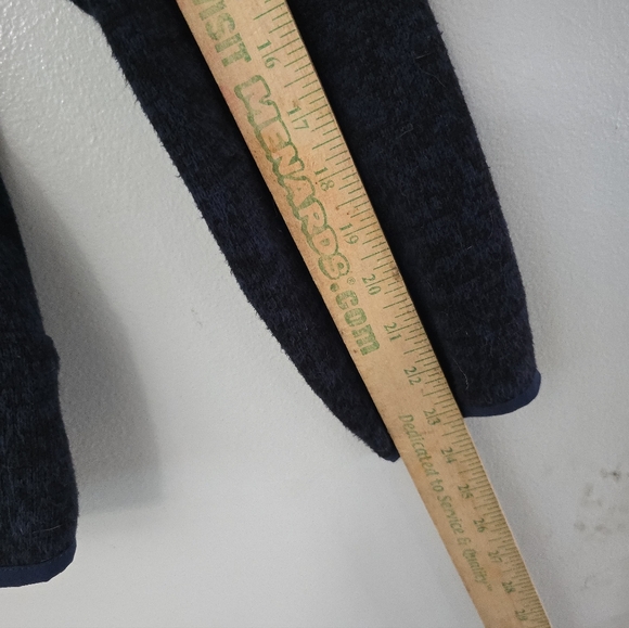 London Fog Women's Size Large Jacket Blue Puffer Sweater Down Thumbholes - Picture 12 of 13